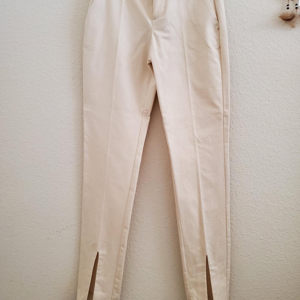 Cute front slit pants